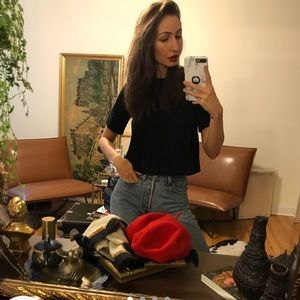 Wilfred black cropped tee